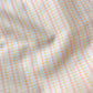 Close up of print pattern of peach pink MIKOU Baby UV swimsuit