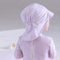 Side of Parma Lavender sun hat in UPF50+ fabric with longer brim at the back to protect the neck from sunburn | MIKOU