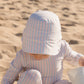 baby sun hat made with UPF50+ fabric, with wider brim at the back | MIKOU